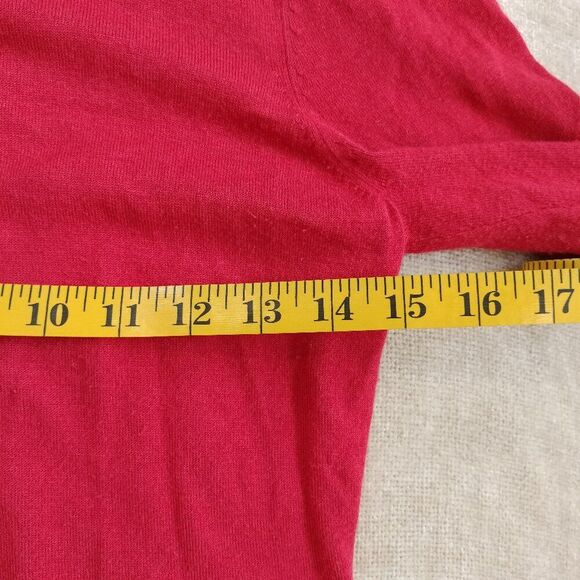 Halogen 3/4 Sleeve Button Up Red Cardigan Size S - Picture 6 of 7